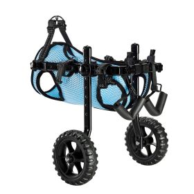 Dog Wheelchair for Back Legs, Adjustable 2 Wheels Pet Wheelchair, Lightweight Dog Cart with Shock-Absorbing Wheels